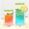 Hobnail Drinking Glasses, Tumbler Glassware, Set of 12 | 10 oz Cocktail Glasses & 12 oz Highball Glasses, Glass Cups for Whiskey, Juice, Home, Bar & Kitchen, Dishwasher Safe