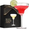 CTD-GR-857GK_1 Bella Vino Set of 6 Margarita Glasses Martini Glasses, Whiskey, Gin, Tequila, Tall Cosmopolitan Glasses Bar Drinking Glasses Goblet Gift Set