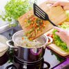 Silicone Spatula Turner Set, 2PCS Heat-Resistant Non-Stick Fish Slotted Spatula Kitchen Utensil Set for Cooking, Baking and Mixing, BPA Free & Dishwasher Safe (Black)