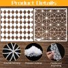 Molain 16 Pcs Geometric Stencils, Reusable Texture Painting Stencils for Crafts, Layering Templates for Wood, Wall, Furniture, Fabric, Canvas Decor