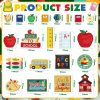 19 Pcs Back to School Decorations Back to School Tiered Tray Decor Fun Appreciation Wood Signs Decorative Book Bus Table Centerpiece Decorations Farmhouse Sign for First Day of Party Decor