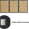 WUTL 3 Picture Frame Triple Collage 5x7 Frames with Real Glass Black | Trifold Photo Frame, Hinged Foldable, Crystal Clear Real Glass