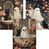 DAZZLEDOTS 3 Pack Halloween Diamond Art Kits Ghost Round Diamond Painting | Ghost 5D DIY Full Drill Round Gem Art for Adults Brginners, Diamond Dots for Home Wall Decor Gifts 12x16inch