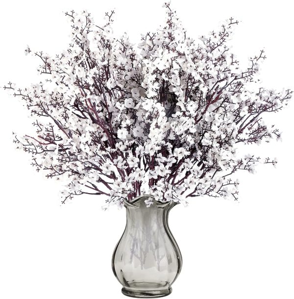 CTEZ515CT_1 Sggvecsy 15 Pcs Babys Breath Artificial Flowers Gypsophila Bouquets Bulk Real Touch Fake Silk Flowers for Home Wedding DIY Floral Arrangement Kitchen Table Centerpiece Festival Decoration (White)