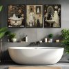 Halloween Gothic Wall Art Decor Bathroom Goth Funny Canvas Poster Dark Academia Wall Decor Horror Ghost Pictures Spooky Witchy Prints Cute Black Cat Paintings for Bathroom 8x10x3 Inch Unframed