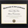 upsimples Diploma Frame with HD Glass, 11x14 Black, 1 Pack | Certificate Degree Frame, Fits 8.5 x 11 with Mat, Graduation Gift for Wall and Tabletop, Black & Gold Double Mats