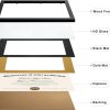 upsimples Diploma Frame with HD Glass, 11x14 Black, 1 Pack | Certificate Degree Frame, Fits 8.5 x 11 with Mat, Graduation Gift for Wall and Tabletop, Black & Gold Double Mats