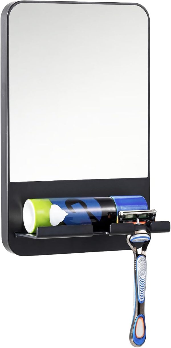 TAILI Shower Mirror, Fogless Shaving Mirror for Shower with Storage Tray