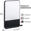 TAILI Shower Mirror, Fogless Shaving Mirror for Shower with Storage Tray