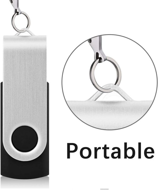 KEXIN 16GB Flash Drive 10 Pack USB Flash Drive 16G Thumb Drive Memory Stick | Bulk USB Drive Swivel USB 2.0 Jump Drive Data Storage