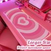 CTJES-AU-027JK_2 JMIYAV Pink Love Heart RGB Gaming Mouse Pad 31.5x12 Inch Cute Mousepad PC XL Large Extended Glowing Led Light Up Desk Pad Non-Slip Rubber Base Computer Mat Desk Accessories Gaming Setup