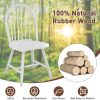 POWERSTONE Dining Chairs Set of 2, Wood Windsor Chairs with Spindle Back Country Farmhouse Dining Chair Kitchen Room Chair White