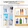 MISSLO Hanging Mesh Pockets Hold 340oz/1000ml Shampoo Shower Organizer with Over the Door Hooks