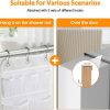 MISSLO Hanging Mesh Pockets Hold 340oz/1000ml Shampoo Shower Organizer with Over the Door Hooks