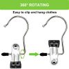 Boot Hangers Clips, 16 Pack Laundry Hooks Hanging Clips Clothes Pins Closet Hanger Organizer Clamps Socks Towel Clips Heavy Duty Clothespins Bulk Hanger Clips for Closet Travel Pants Socks Handbags