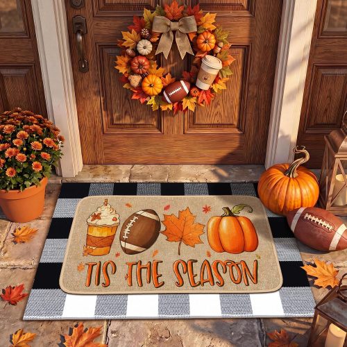 24" X 36" Fall Football Layered Doormat Set for Front Door
