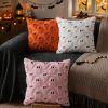 DFXSZ Halloween Pillow Covers 18x18 inch 2Pcs White Ghost Halloween Decor