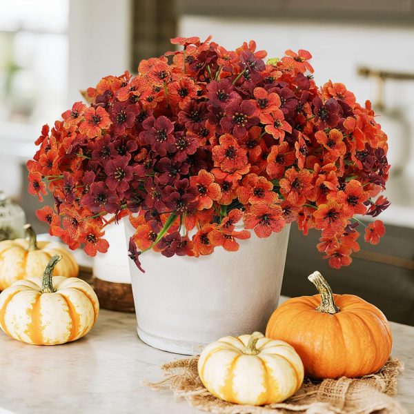CTMCE01402CT_3 Geegoods Artificial Mum Flowers for Outdoors, 16 Bundles UV Resistant