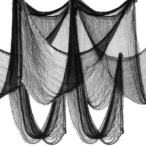 CTMCE01543CT_1 6 Pack Black Halloween Creepy Cloth, 30 x 72 Inch - Yobbai