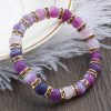 MJDCB Rondelle Spacer Beads Round Crystal Czech Rhinestone for Bracelets Necklaces Jewelry Making Accessories (Golden/Multicolor,4mm/100pcs)