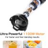 Turelar Immersion Blender Handheld 3-in-1 Hand Blender Set 1100W Heavy Duty | Trigger Speed Control, Emulsion Stick Mixer with Whisk and Milk Frother, Anti-scratch, for Kitchen Soup, Smoothie, Puree