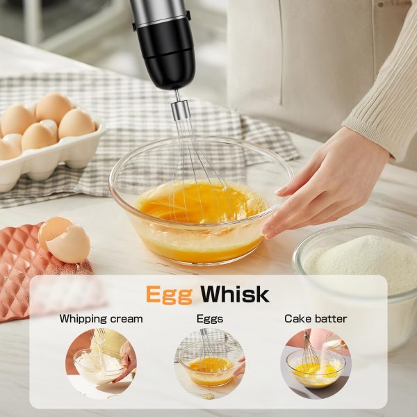 Turelar Immersion Blender Handheld 3-in-1 Hand Blender Set 1100W Heavy Duty | Trigger Speed Control, Emulsion Stick Mixer with Whisk and Milk Frother, Anti-scratch, for Kitchen Soup, Smoothie, Puree
