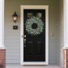 CTPAR-S-076_3 26" Large Artificial Eucalyptus Wreath for Front Door Decor (White-Green) | Eucalyptus Lavender Wreath with Baby's Breath Flowers, for Front Porch Home Farmhouse Outdoor Spring Summer All Season Decor