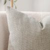 Jepeak Pack of 2 Decorative Chenille Throw Pillow Covers, 24x24, Tan | Square Soft Cozy Concise Pillow Covers Modern Farmhouse Couch Cushion Cases for Sofa Bed Living Room Home Decor