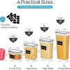 CTPAR-S-246_2 Airtight Food Storage Containers with Lids, Vtopmart 24 pcs Plastic Kitchen and Pantry Organization Canisters for Cereal, Dry Food, Flour and Sugar, BPA Free, Includes 24 Labels,Black | For Cereal Pasta Snack Flour Sugar, BPA Free, Airtight Seal, Multiple Sizes, Dishwasher Safe (Not Lids), Includes 24 Labels