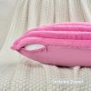 CTPAR-S-558_3 FUTEI Pack of 2 Faux Fur Throw Pillow Covers 18x18 Inch, Hot Pink