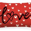 Valentines Day Pillow Covers,12x20inch Farmhouse Valentines Day Decor Red White Sweet Love Throw Pillow Case Hearts Love Valentine Pillows Decorative for Home Couch Sofa Wedding Anniversary Decoration
