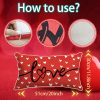 Valentines Day Pillow Covers,12x20inch Farmhouse Valentines Day Decor Red White Sweet Love Throw Pillow Case Hearts Love Valentine Pillows Decorative for Home Couch Sofa Wedding Anniversary Decoration