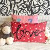 Valentines Day Pillow Covers,12x20inch Farmhouse Valentines Day Decor Red White Sweet Love Throw Pillow Case Hearts Love Valentine Pillows Decorative for Home Couch Sofa Wedding Anniversary Decoration