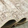 Washable 4x6 Area Rugs - Living Room Area Rug Stain Resistant Carpet Vintage Lightweight Ultra-Thin Rugs for Bedroom Kitchen entryway with Non Slip Backing Home Decor Small Mat 4X6 Beige