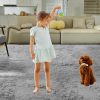 CTPAR-S-829_2 5X8 Ultra Soft Rug for Living Room, 5X8 Fluffy Shag Area Rug for Bedroom, Modern Shaggy Carpets Fuzzy Rug for Teens Dorm Nursery Home Decor Aesthetic, Upgrade Anti-Skid Durable, Grey