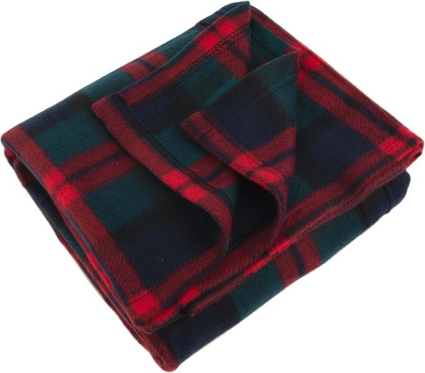 Trail maker 50x60 Throw Blankets, Plaid Fleece Throw Blankets for Bedroom, Couch, Livingroom, Chair, Pets, Outdoors