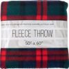 Trail maker 50x60 Throw Blankets, Plaid Fleece Throw Blankets for Bedroom, Couch, Livingroom, Chair, Pets, Outdoors