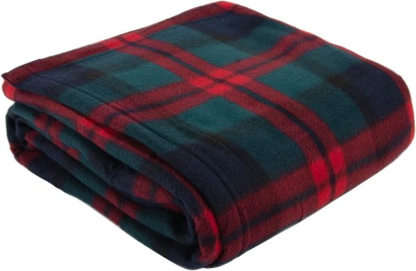 Trail maker 50x60 Throw Blankets, Plaid Fleece Throw Blankets for Bedroom, Couch, Livingroom, Chair, Pets, Outdoors
