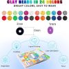 YMSDZHL 6000+PCS 24 Color Polymer Clay Beads Friendship Bracelet Making Kit | DIY Flat Preppy Beads for Jewelry Making,Heishi Beads with Charms Gifts for Teen Girls Crafts for Ages 4-12