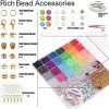 YMSDZHL 6000+PCS 24 Color Polymer Clay Beads Friendship Bracelet Making Kit | DIY Flat Preppy Beads for Jewelry Making,Heishi Beads with Charms Gifts for Teen Girls Crafts for Ages 4-12