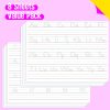 CTR197CT_2 8 Packs Alphabet & Number Whiteboards, Double Sided Dry Erase Board Letters Numbers Tracing Writable and Erasable Handwriting Board for Kids, Students, Classroom and Home (Each Measures 12” x 9”)