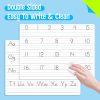 CTR197CT_4 8 Packs Alphabet & Number Whiteboards, Double Sided Dry Erase Board Letters Numbers Tracing Writable and Erasable Handwriting Board for Kids, Students, Classroom and Home (Each Measures 12” x 9”)
