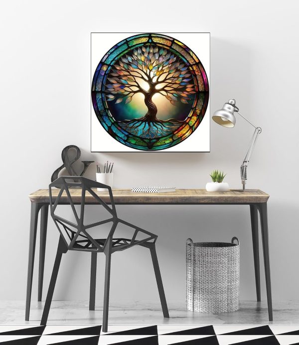 KINPLUB Tree of Life Diamond Painting Kits for Adults Beginners, DIY Full Round Drill 5D Diamond Art Kits, Paint with Diamonds Dots Gem Art, Home Wall Decor 12 x 12 Inch