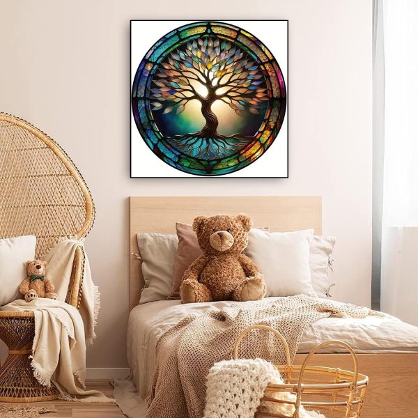 KINPLUB Tree of Life Diamond Painting Kits for Adults Beginners, DIY Full Round Drill 5D Diamond Art Kits, Paint with Diamonds Dots Gem Art, Home Wall Decor 12 x 12 Inch