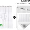 Shower Curtain, No Hook White Shower Curtains for Bathroom Hotel, Waterproof Machine Washable Fabric Shower Curtain with Magnets, White 74" LX71 W