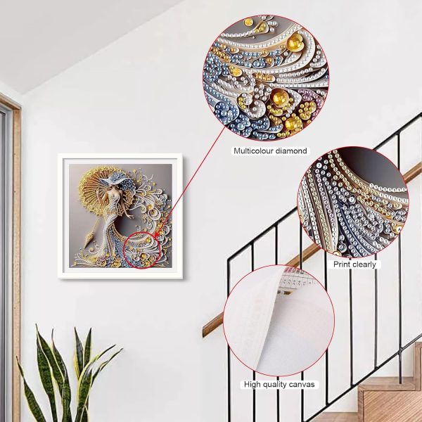 AiYuanzsh 5D Special Shaped Diamond Painting Kit - Charming Goddess Design, Unique Crystal Rhinestone Diamond Art Set for Beginners and Adults, Perfect for Home Wall Decor and Holiday Gifts