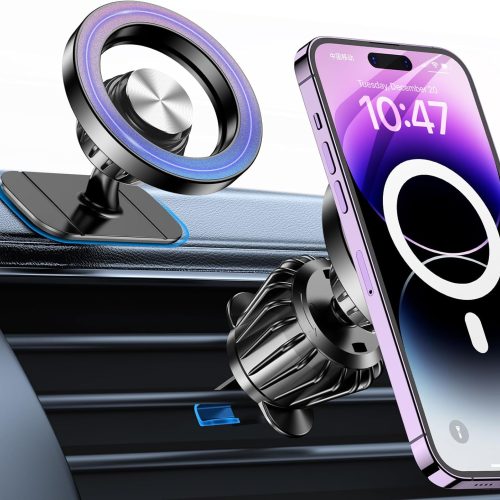 for iPhone Magsafe car Mount【20 Strong Magnets】Magnetic Phone Holder for Car Dashboard【360° Rotation】Hands Free Car Phone Holder Mount Dash Fit iPhone 15 14 13 12 Pro Max Plus MagSafe Car Accessories