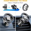 CTSEV-AP-055_2 for iPhone Magsafe car Mount【20 Strong Magnets】Magnetic Phone Holder for Car Dashboard【360° Rotation】Hands Free Car Phone Holder Mount Dash Fit iPhone 15 14 13 12 Pro Max Plus MagSafe Car Accessories