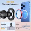 CTSEV-AP-055_4 for iPhone Magsafe car Mount【20 Strong Magnets】Magnetic Phone Holder for Car Dashboard【360° Rotation】Hands Free Car Phone Holder Mount Dash Fit iPhone 15 14 13 12 Pro Max Plus MagSafe Car Accessories