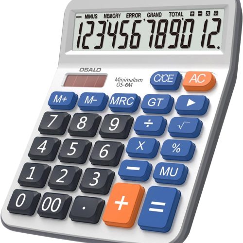 CTSEV-AP-096_1 Pendancy Desk Calculator Large Display, 12-Digit, Big Buttons, Solar Power
